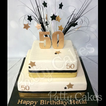 Boy Male 50th Birthday Cake 01