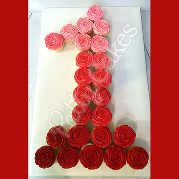Decorated Cupcakes, First Birthday Cupcakes 01