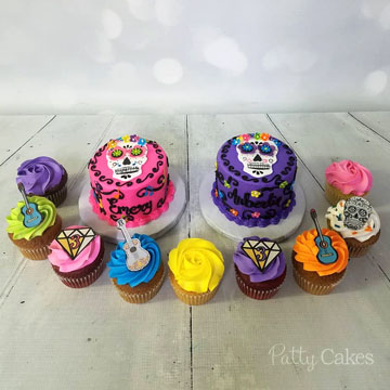 Decorated Cupcakes, Day of the Dead Cupcakes 1003