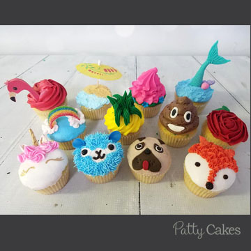 Decorated Cupcakes, Fun Variety Cupcakes 1008