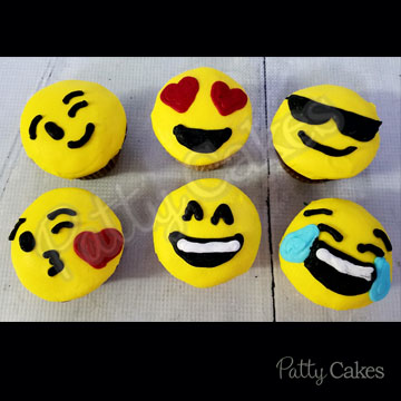 Decorated Cupcakes, Emoji Cupcakes 01