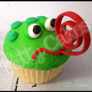 Decorated Cupcakes, Frog Cupcakes 01