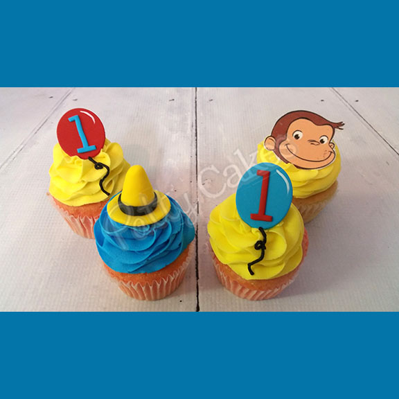 Decorated Cupcakes, Curious George Cupcakes 01